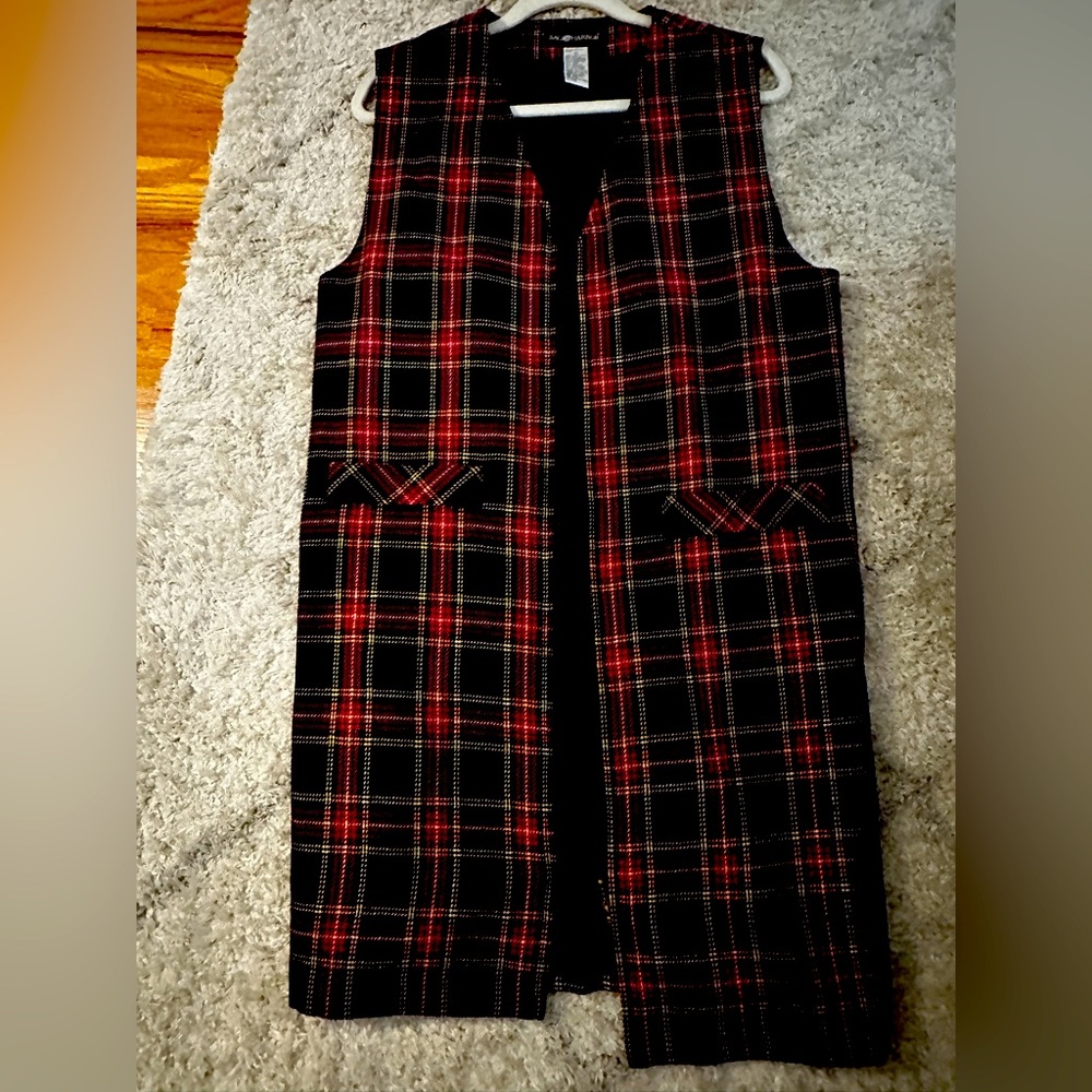 Vintage Zip up plaid dress sz 10